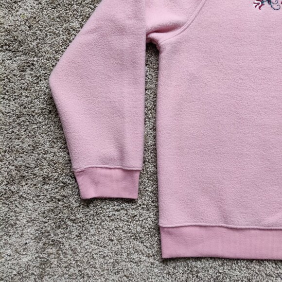 Vintage Tradition Pink Paisley and Floral Pullover Sweater Fleece Large - Picture 4 of 9